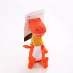 The Dino Squeaky Plush Dog Toy