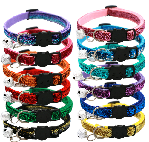 Colorful Nylon Cat Collar with Bell