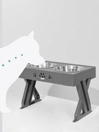 Stainless Steel Double Bowl for Slow Feeding