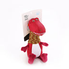 The Dino Squeaky Plush Dog Toy