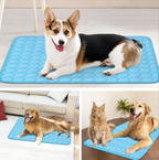 3-Layer Pet Cooling Mat for Dogs & Cats - Ice Silk Summer Cooling Pad (M/L/XL Sizes)