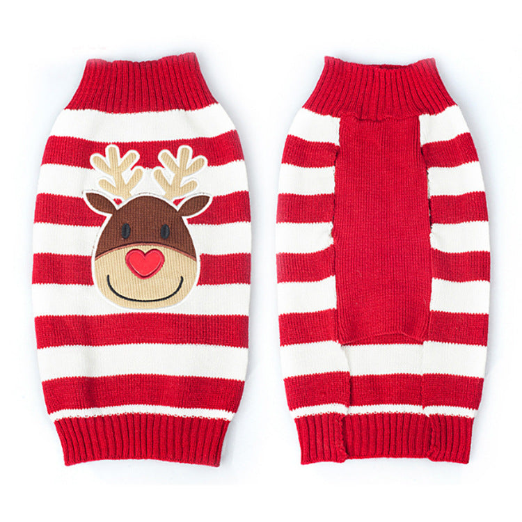 Moose Pattern Christmas Dog Knit Sweater
