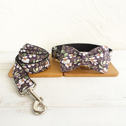 GlamPaws Bowtie Collar & Leash Set