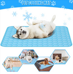 3-Layer Pet Cooling Mat for Dogs & Cats - Ice Silk Summer Cooling Pad (M/L/XL Sizes)