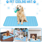 3-Layer Pet Cooling Mat for Dogs & Cats - Ice Silk Summer Cooling Pad (M/L/XL Sizes)