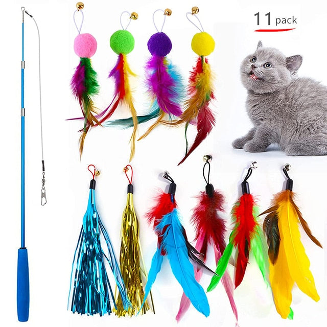 FeatherChaser Retractable Cat Teaser Wand