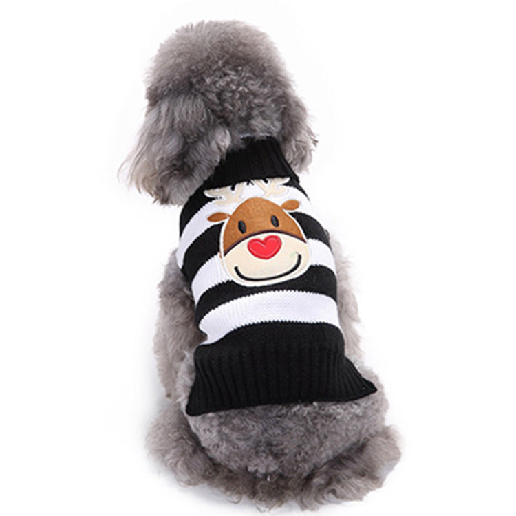 Moose Pattern Christmas Dog Knit Sweater